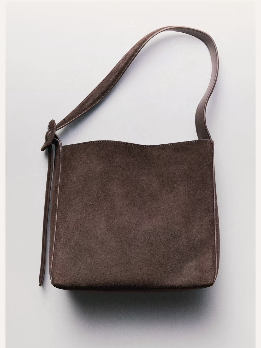 NWOT MANGO Suede Leather Shopper Bag